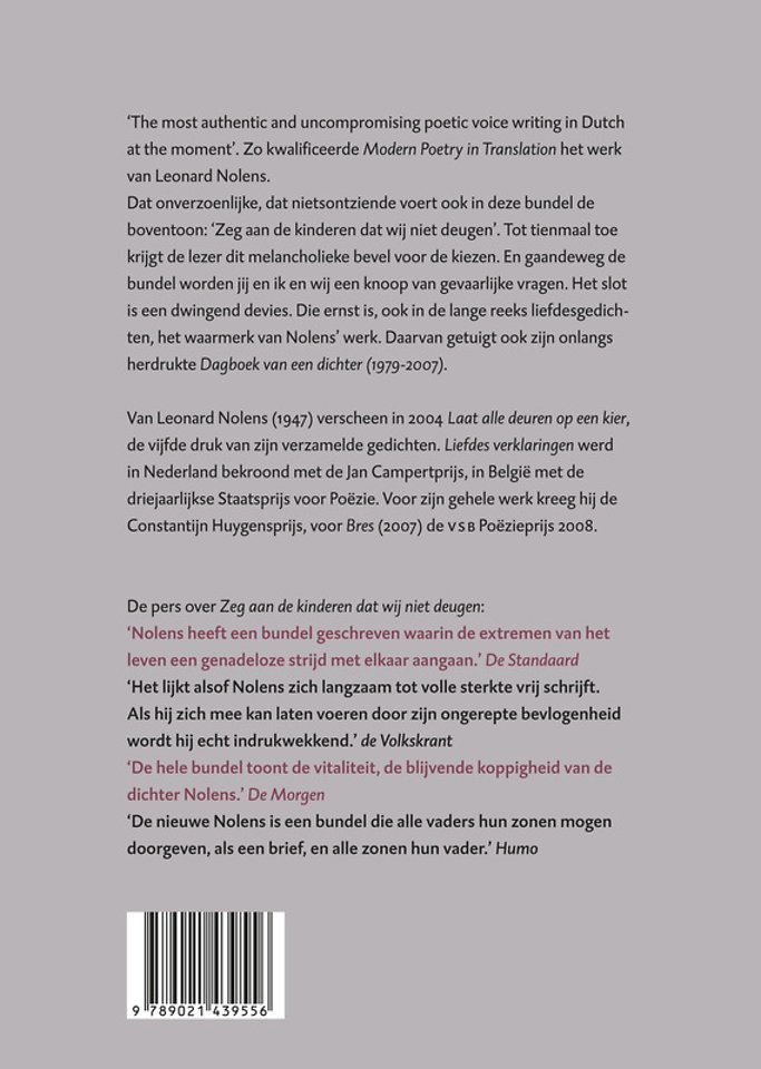 Zeg aan de kinderen dat wij niet deugen