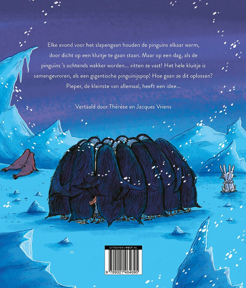 Alle pinguïns op een kluitje