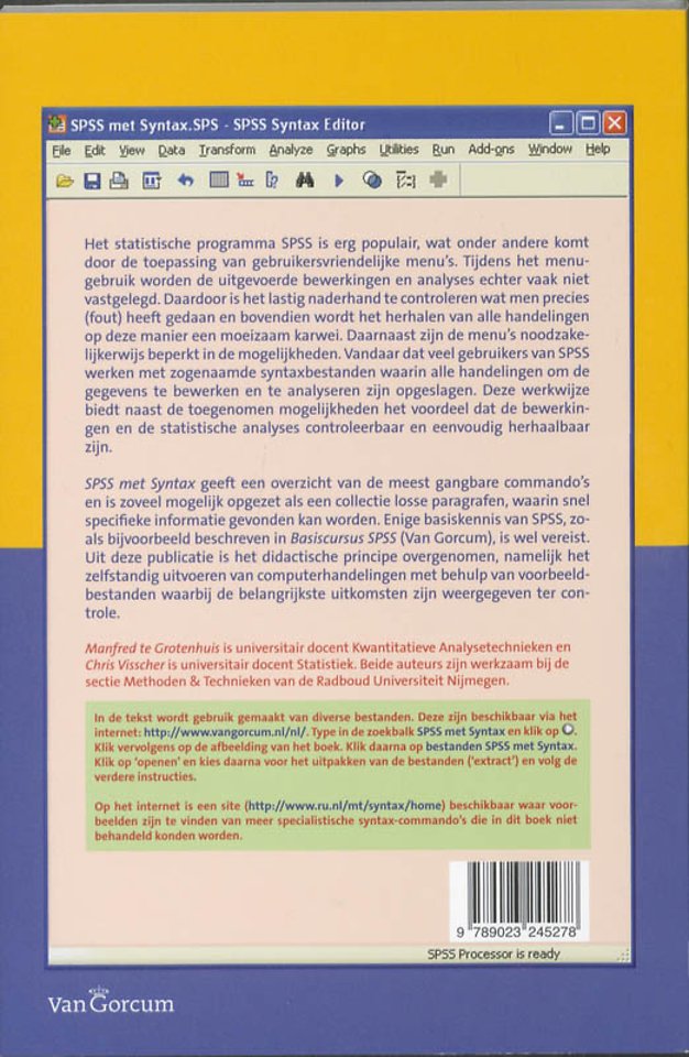 SPSS met Syntax