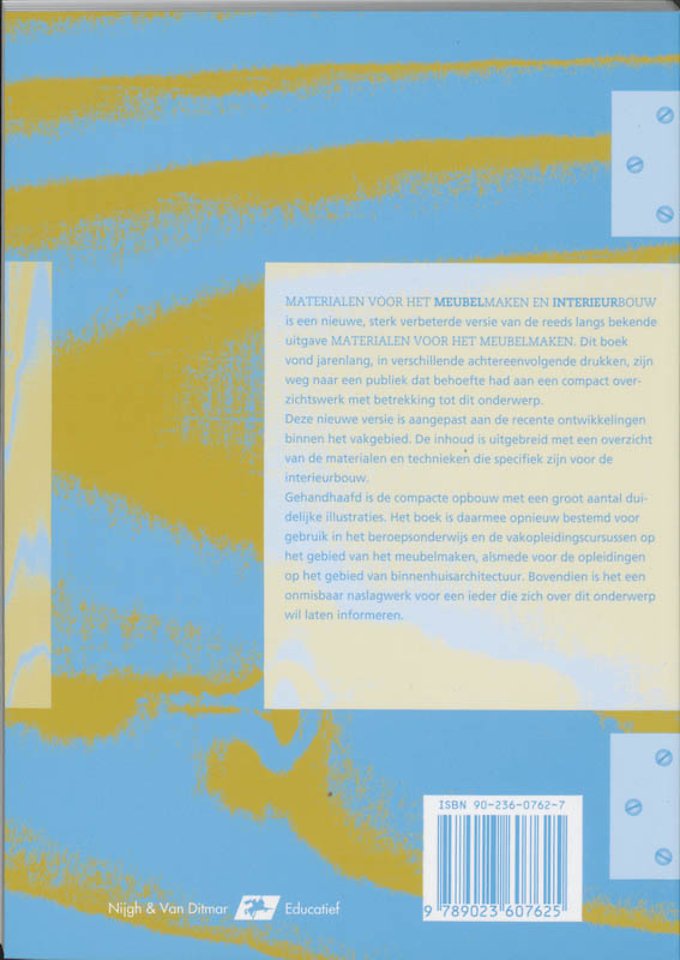Materialen voor het meubelmaken en interieurbouw