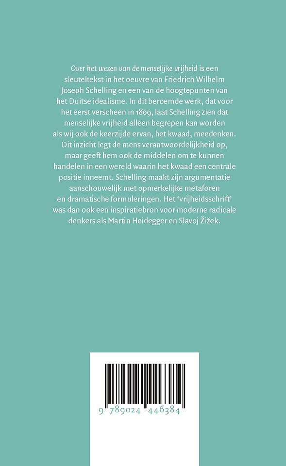 Over het wezen van de menselijke vrijheid