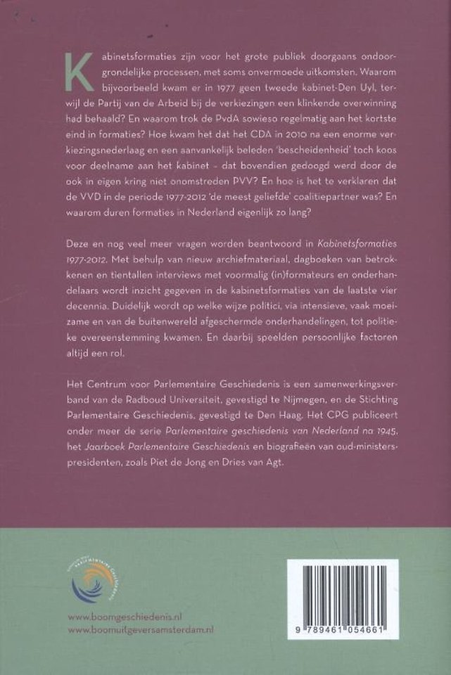 Kabinetsformaties 1977-2012