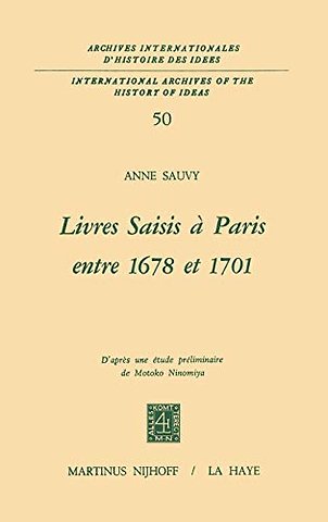 Livres saisis à Paris entre 1678 et 1701
