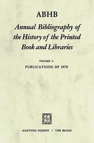 ABHB Annual Bibliography of the History of the Printed Book and Libraries