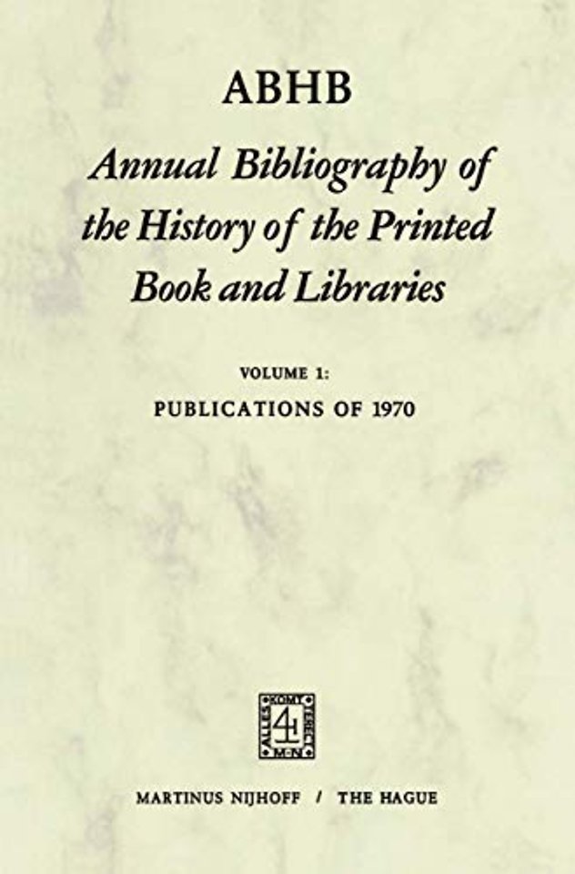 ABHB Annual Bibliography of the History of the Printed Book and Libraries