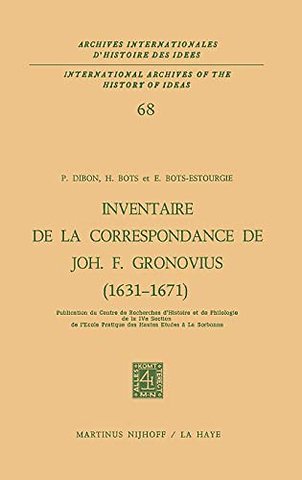 Inventaire de la correspondance de Johannes Fredericus Gronovius (1631-1671)