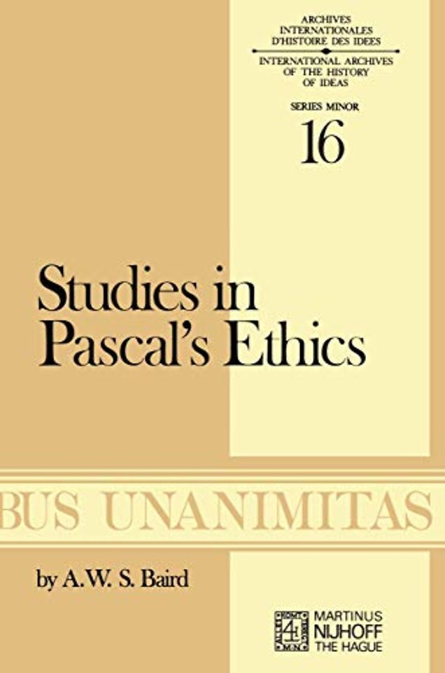 Studies in Pascal’s Ethics
