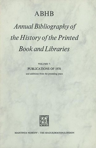 ABHB Annual Bibliography of the History of the Printed Book and Libraries
