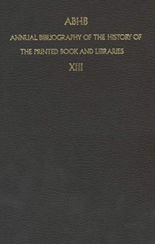 ABHB Annual Bibliography of the History of the Printed Book and Libraries