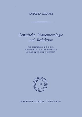 Genetische Phänomenologie und Reduktion