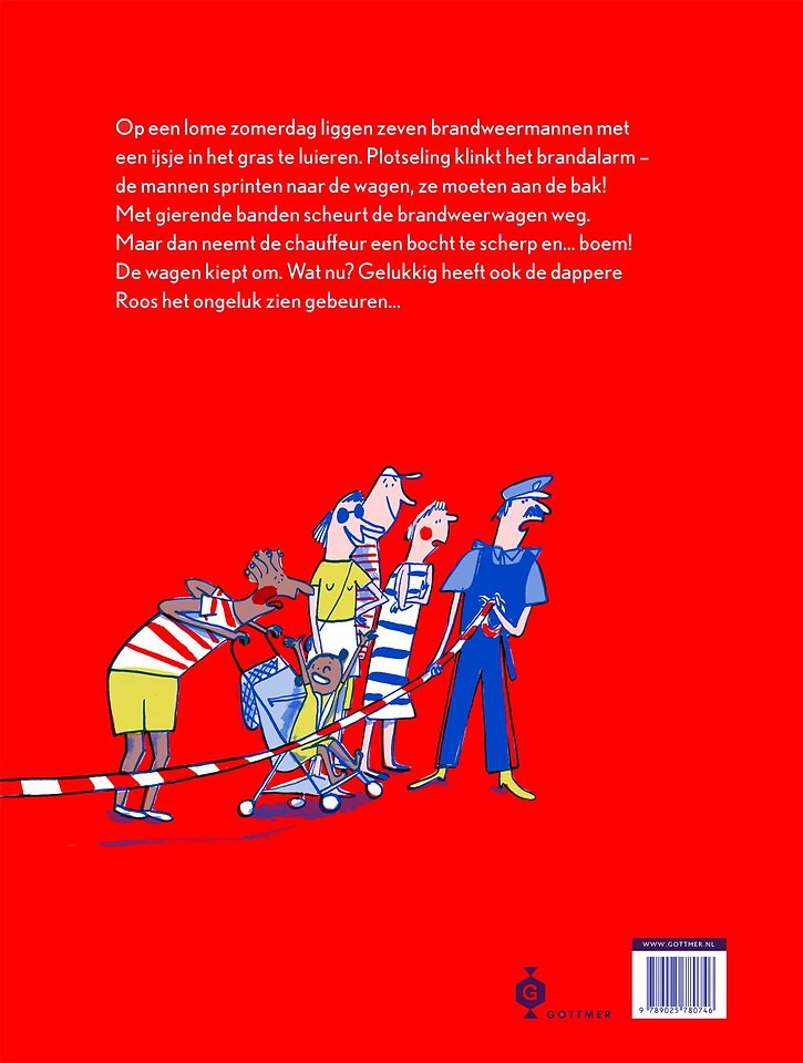 Roos redt de brandweer