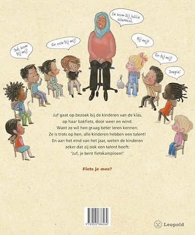 Juf op de bakfiets
