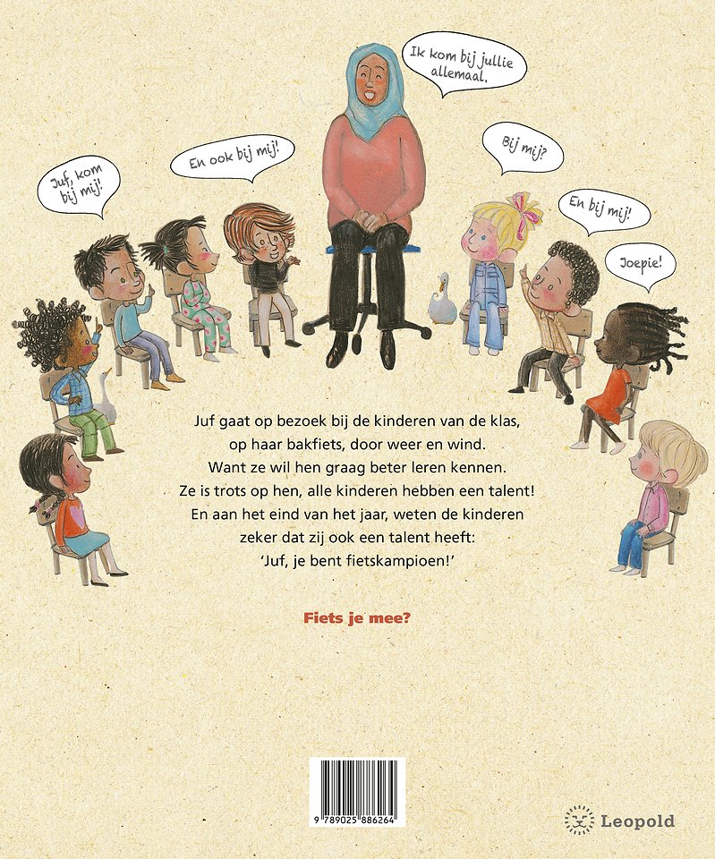 Juf op de bakfiets
