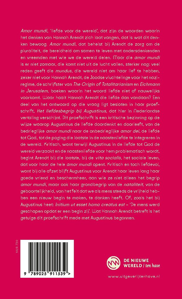 Het liefdesbegrip bij Augustinus