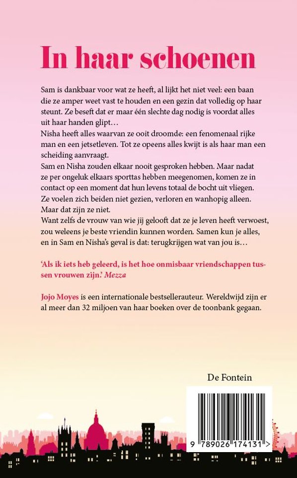 In haar schoenen