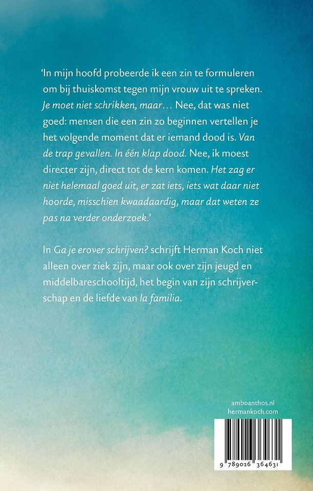 Ga je erover schrijven?