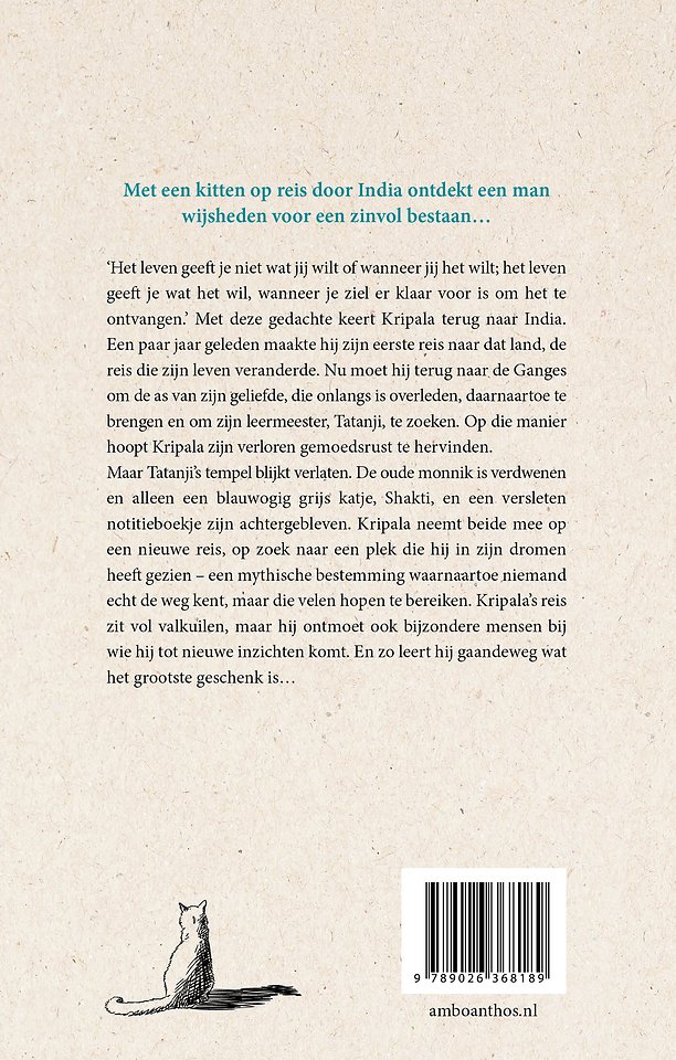 De grijze kitten en de monnik