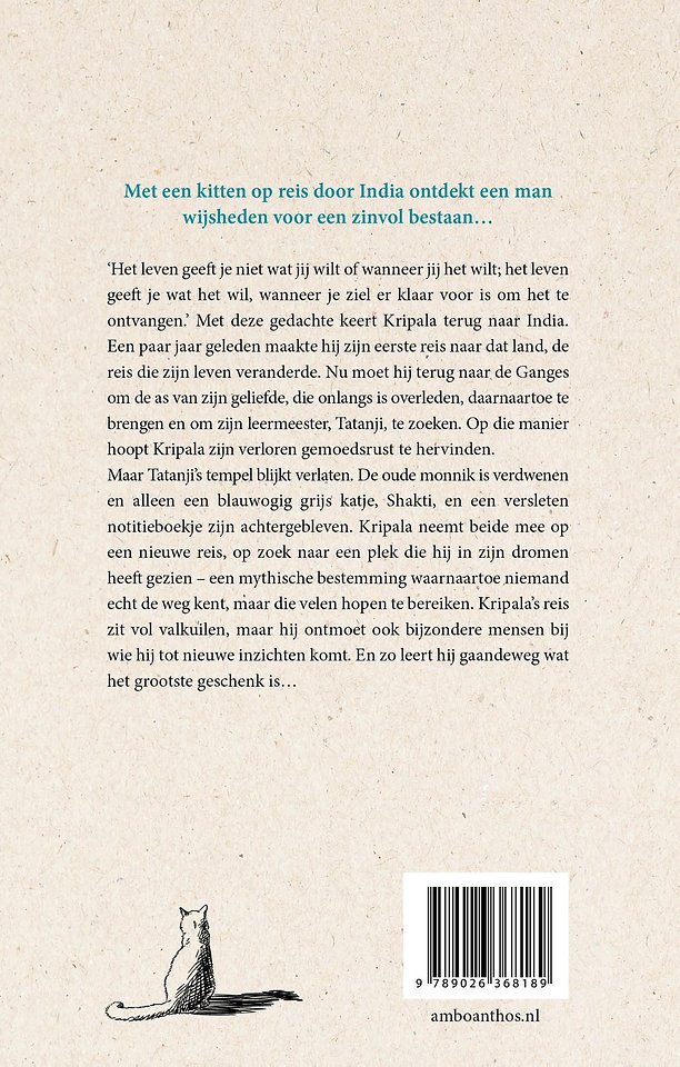 De grijze kitten en de monnik