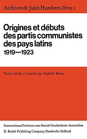 Archives de Jules Humbert-Droz, Volume I