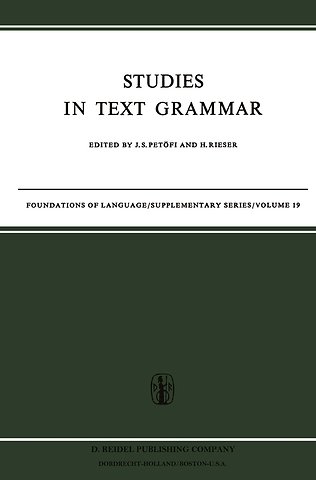 Studies in Text Grammar