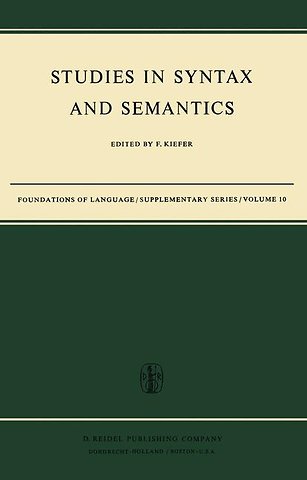 Studies in Syntax and Semantics