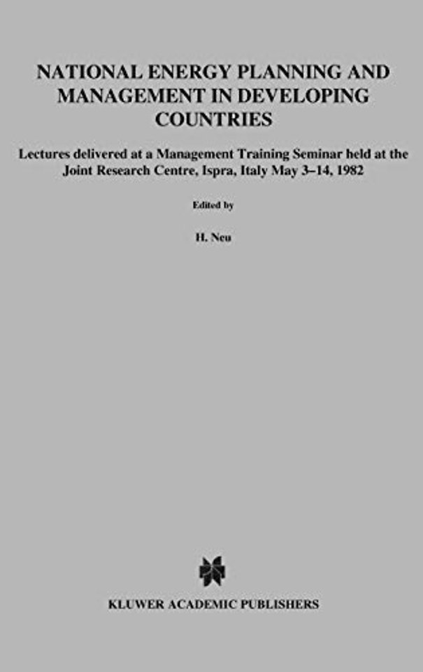 National Energy Planning and Management in Developing Countries
