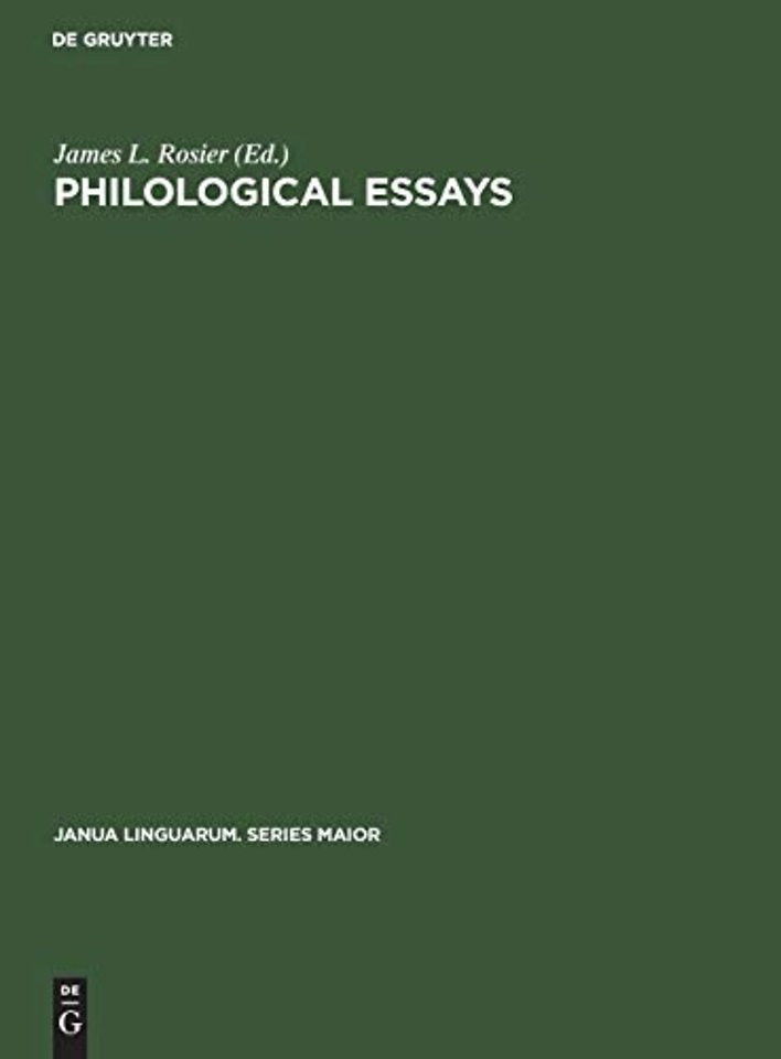 Philological Essays – Studies in Old and Middle English Language and Literature in Honour of Herbert Dean Meritt