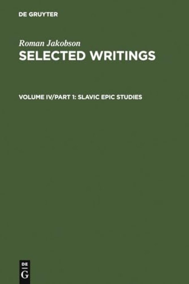 Slavic Epic Studies