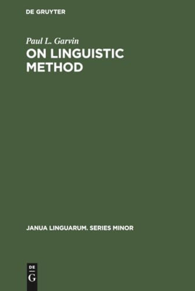 On Linguistic Method