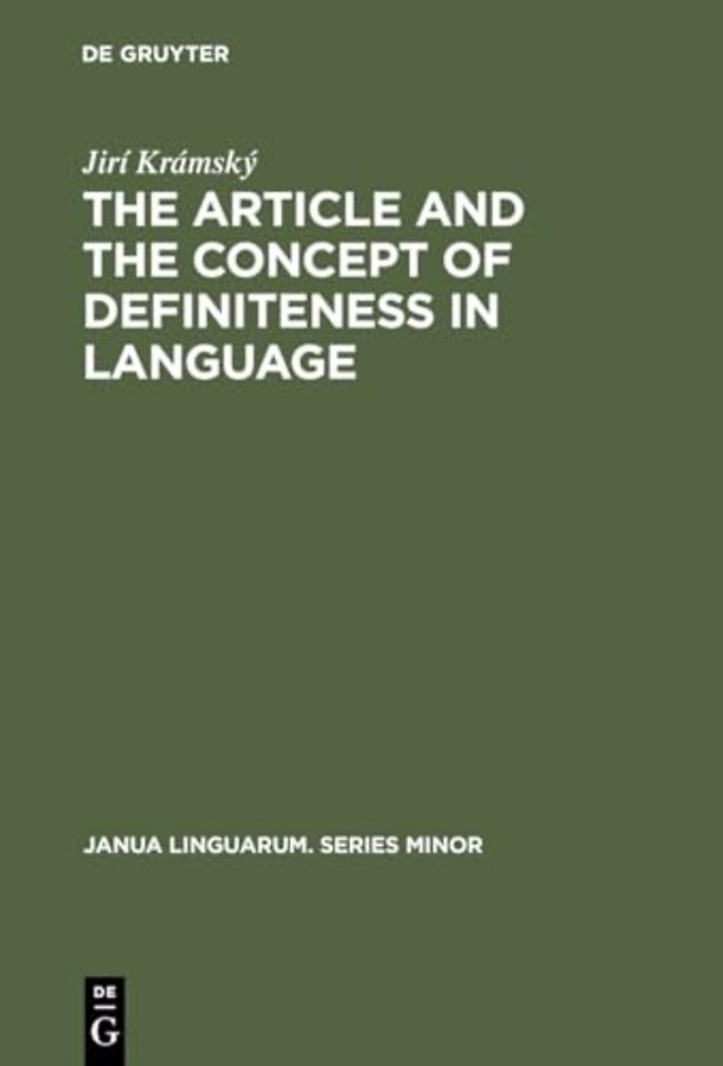 The Article and the Concept of Definiteness in Language