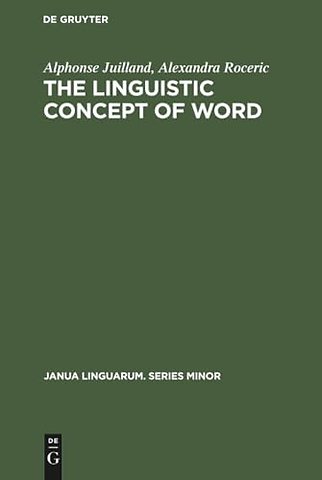 The Linguistic Concept of Word – Analytic Bibliography