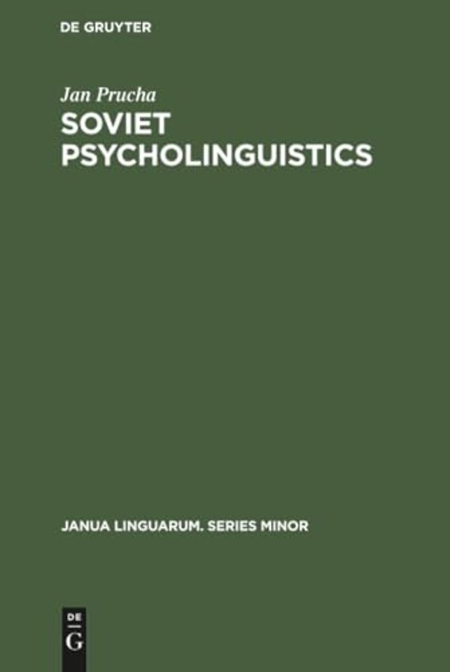 Soviet Psycholinguistics
