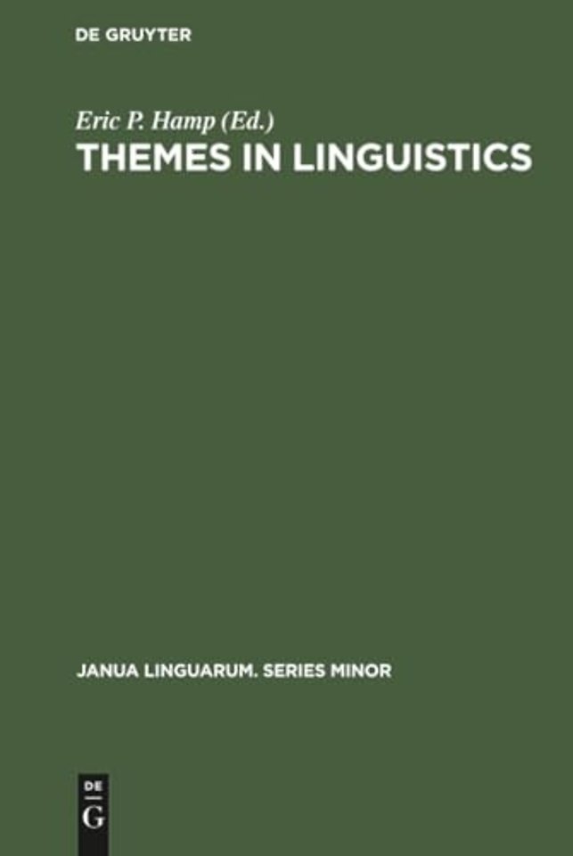 Themes in Linguistics – The 1970s