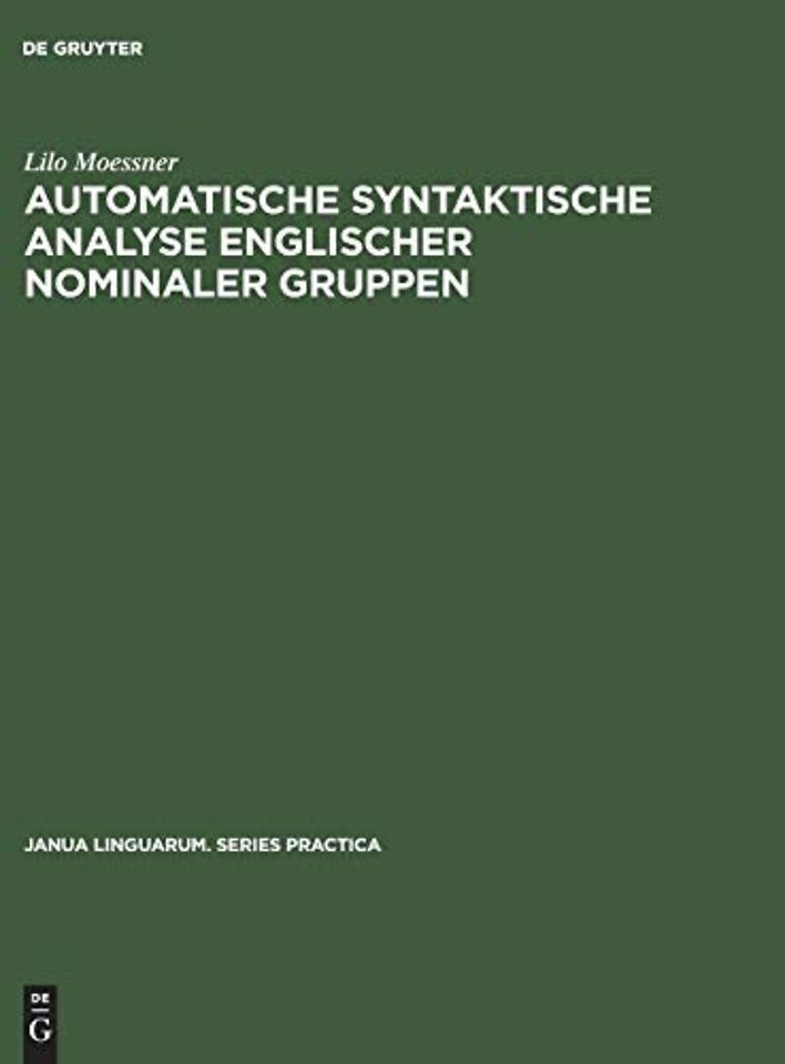 Automatische syntaktische Analyse englischer nominaler Gruppen