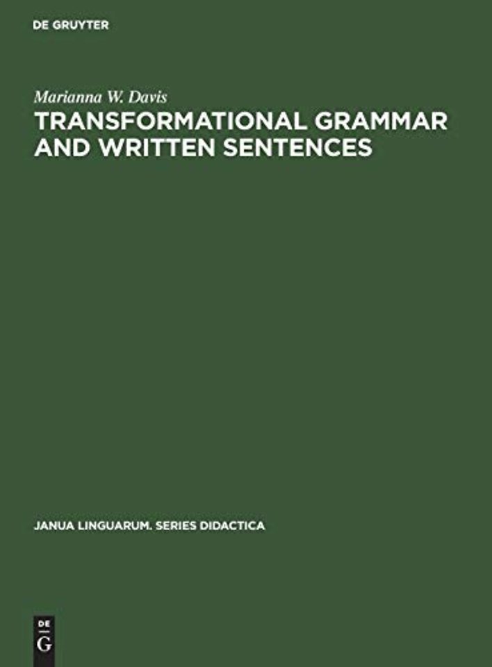 Transformational Grammar and Written Sentences