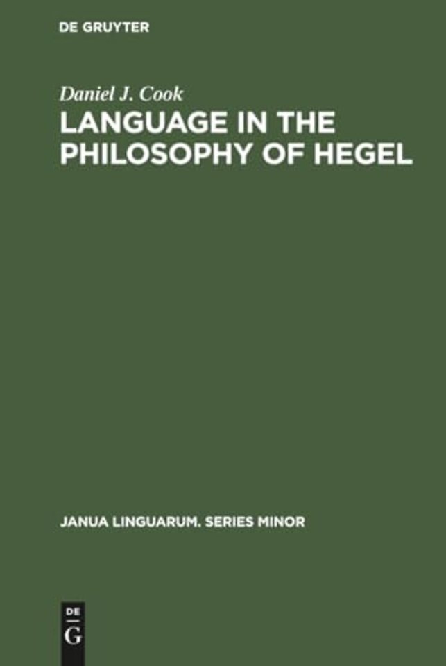 Language in the Philosophy of Hegel