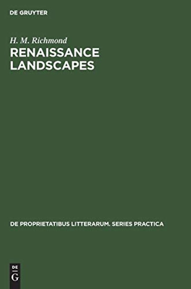 Renaissance landscapes – English lyrics in a European tradition