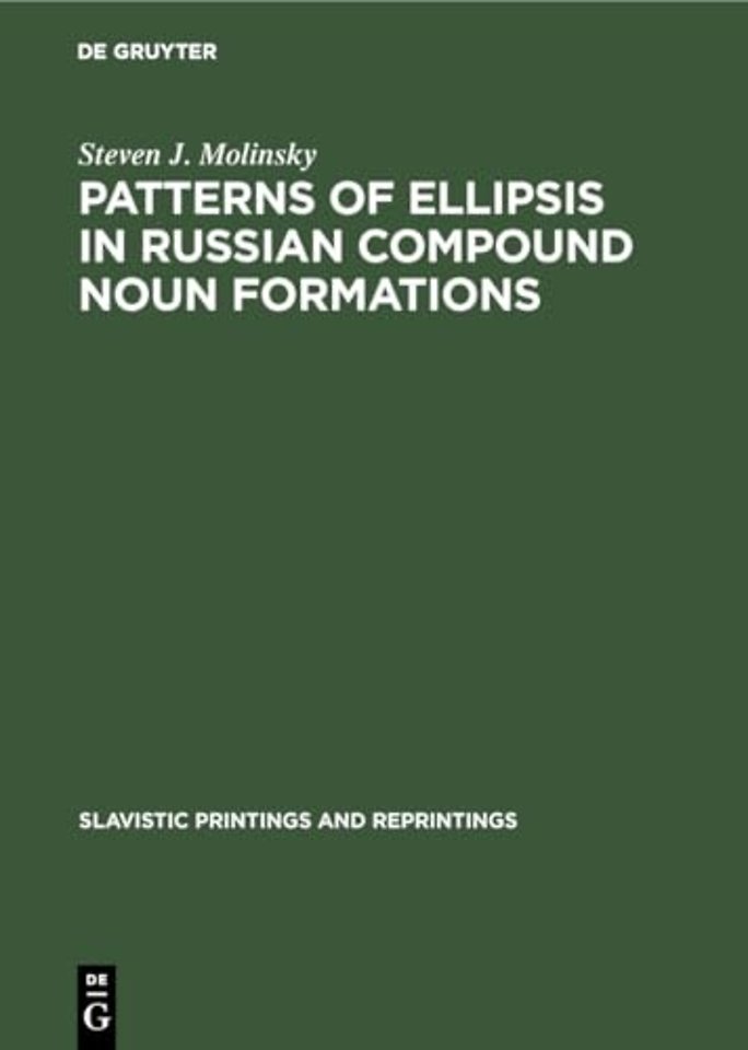 Patterns of Ellipsis in Russian Compound Noun Formations
