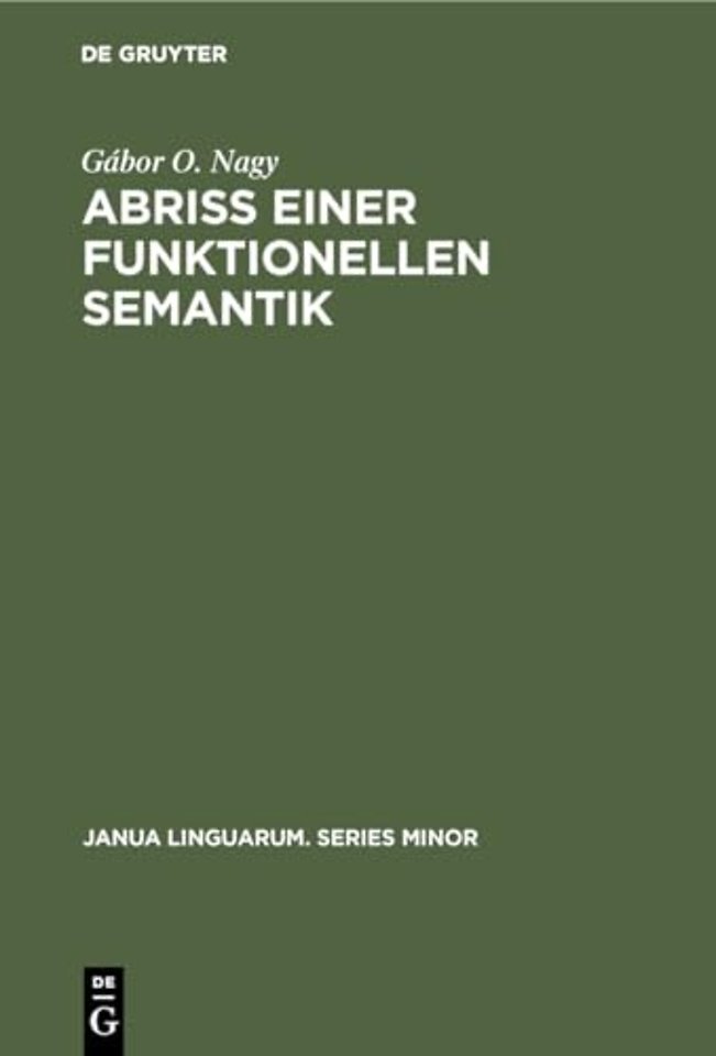 Abriβ einer funktionellen Semantik