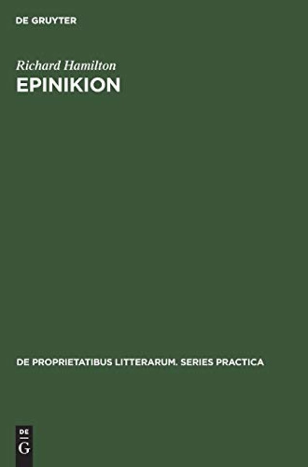 Epinikion – General Form in the Odes of Pindar