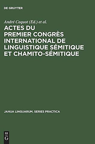 Actes du premier congrès international de lingui – Paris, 16–19 juillet 1969
