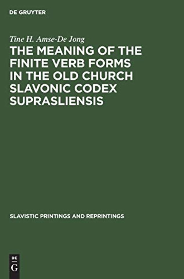 The meaning of the Finite Verb Forms in the Old – A Synchronic Study