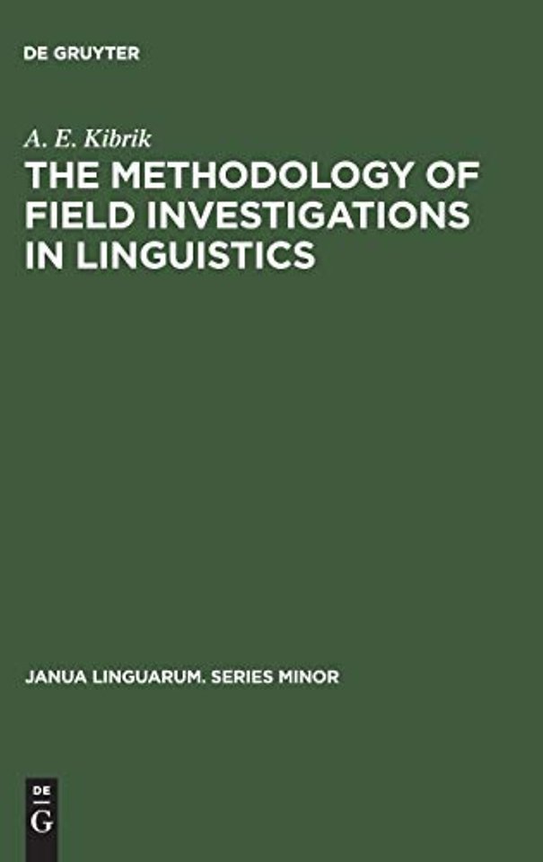 The methodology of field investigations in lingu – (Setting up the problem)