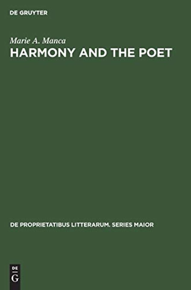 Harmony and the poet – The creative ordering of reality