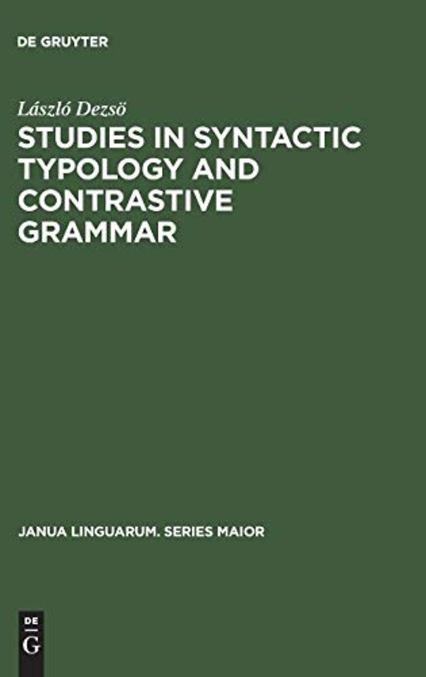 Studies in Syntactic Typology and Contrastive Grammar