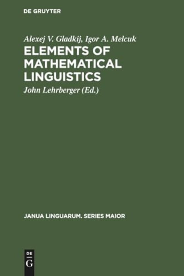 Elements of Mathematical Linguistics