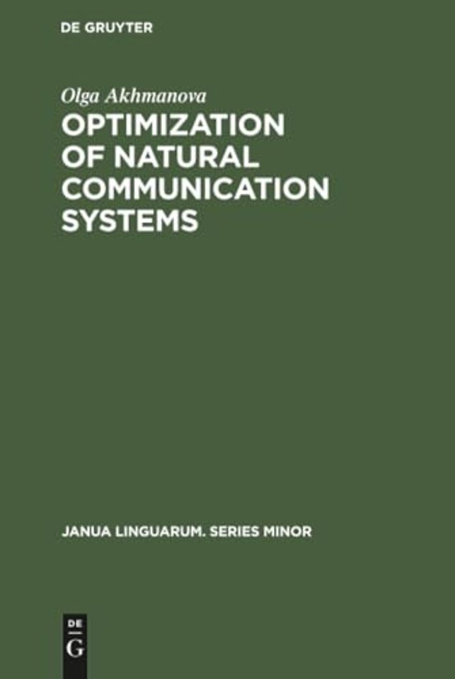 Optimization of natural communication systems