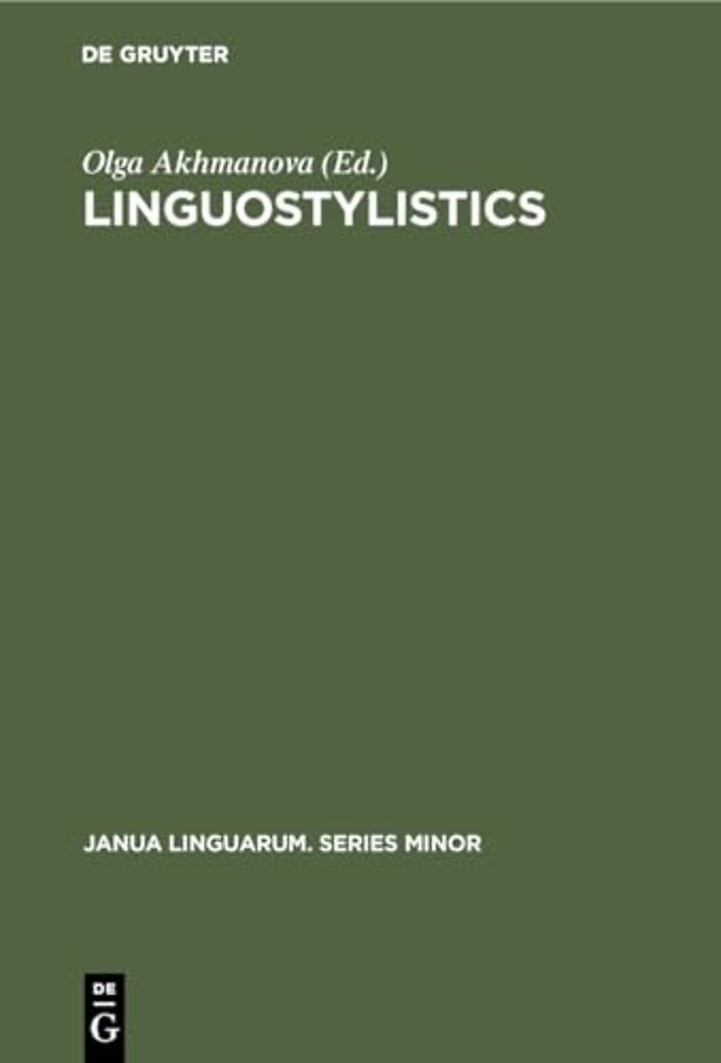 Linguostylistics – Theory and method