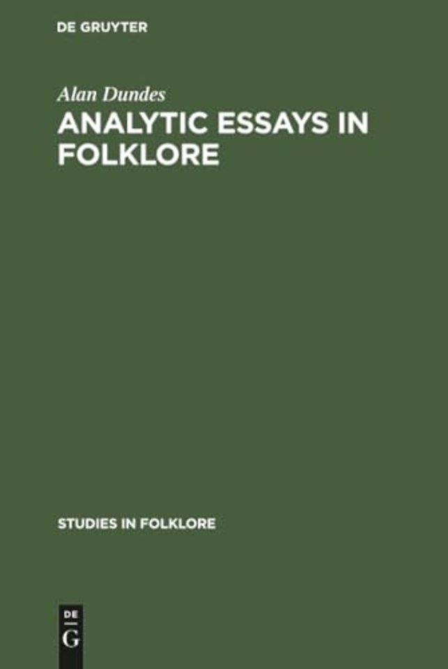 Analytic Essays in Folklore