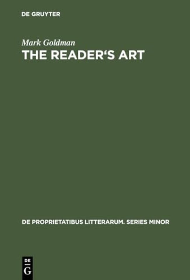 The Reader`s Art – Virginia Woolf as a Literary Critic